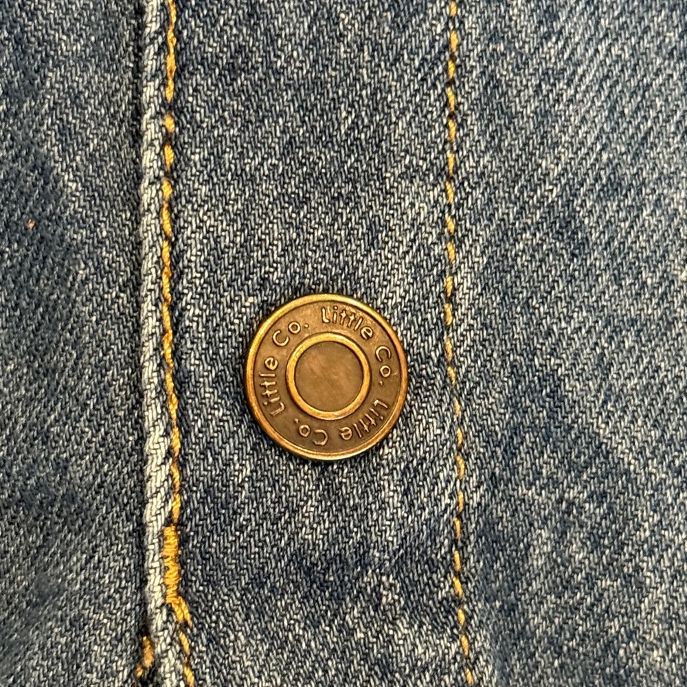 Little Co. By Lauren Conrad Denim Blue Jean Jumper Dress - Size 7 - Picture 6 of 16